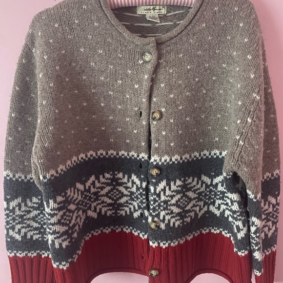 90’s/2000’s Wool Eddie Bauer Cardigan - Picture 4 of 4
